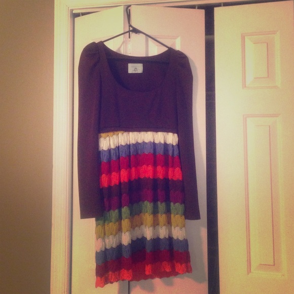 Judith March Rainbow Crochet dress