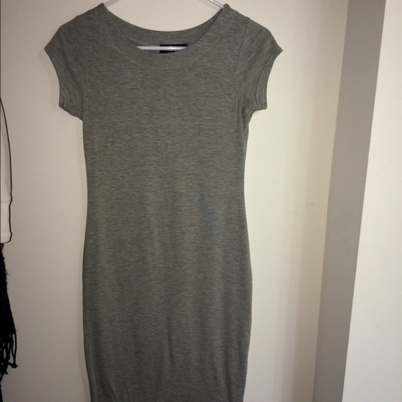 Missguided Midi Jersey Dress in grey