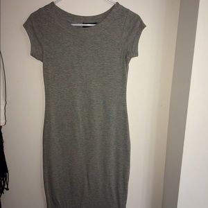 Missguided Midi Jersey Dress in grey