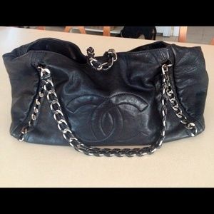 Authentic  XL Modern Chain  Chanel Tote