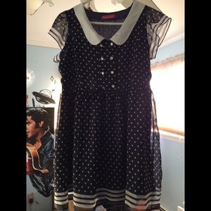 Vintage polka dot babydoll dress
