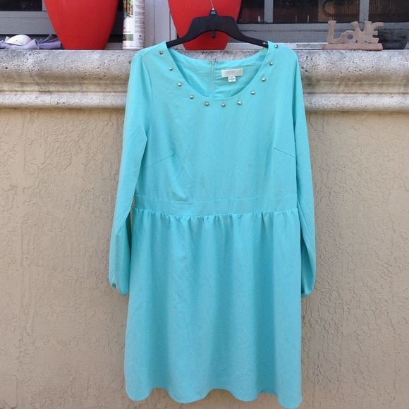 Mint studded dress