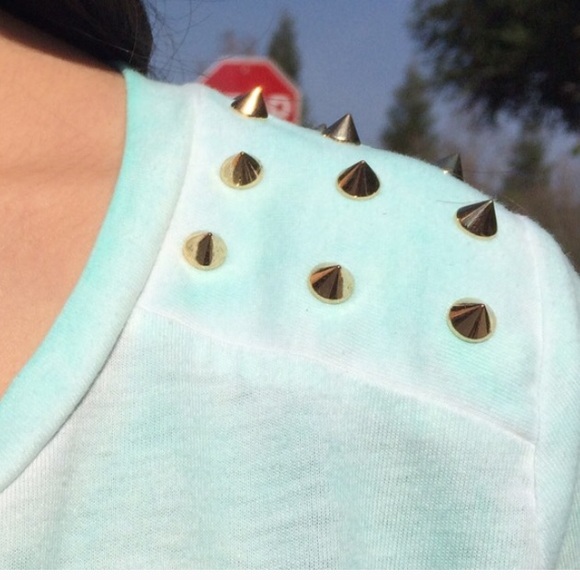 Sale! Light Blue Studded Top