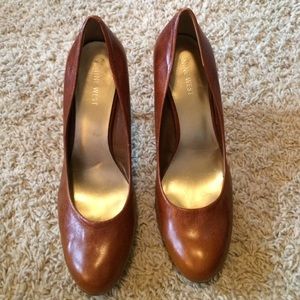 Nine West, camel colored, leather pumps