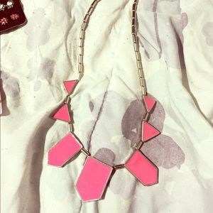 2b bebe hot pink statement necklace