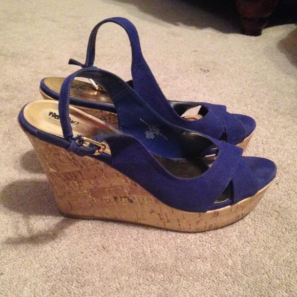 Royal blue wedges