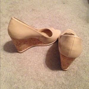 Nude wedges, never been worn!