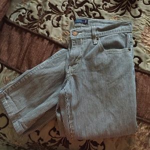Levi's 513 Boyfriend Jeans Navy & White Striped