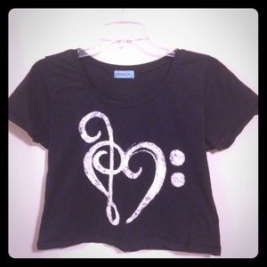 Music note crop top