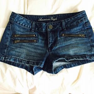 AE denim shorts