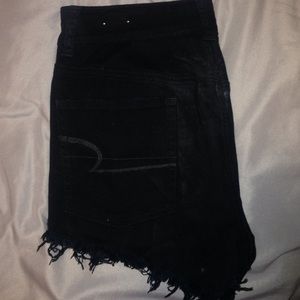 black high waisted shorts