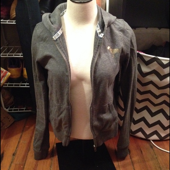 Grey vs zip up with rhinestones