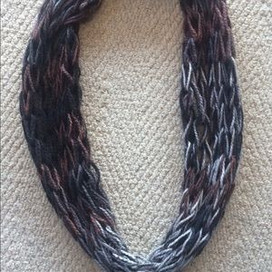 Multi-colored homemade infinity scarf