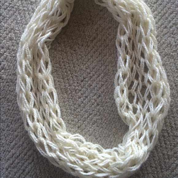 Off-white homemade infinity scarf