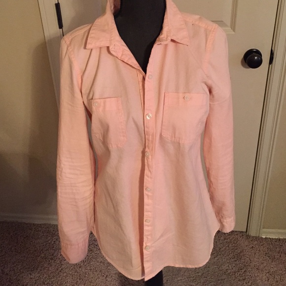 Salmon colored button down-Never worn!