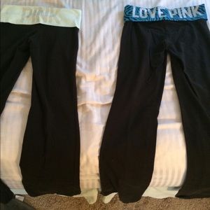 2 pairs of Victoria's Secret PINK yoga pants