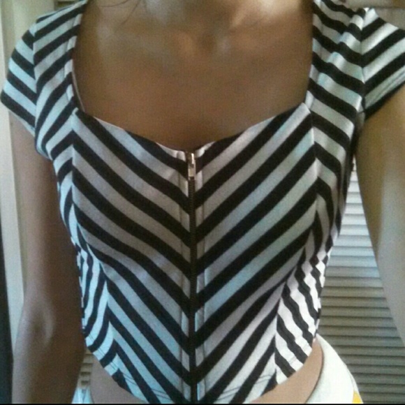 Striped crop top