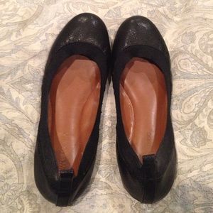 Banana Republic Black Leather Ballet Flats