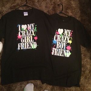 Cute bf/gf matching t-shirts