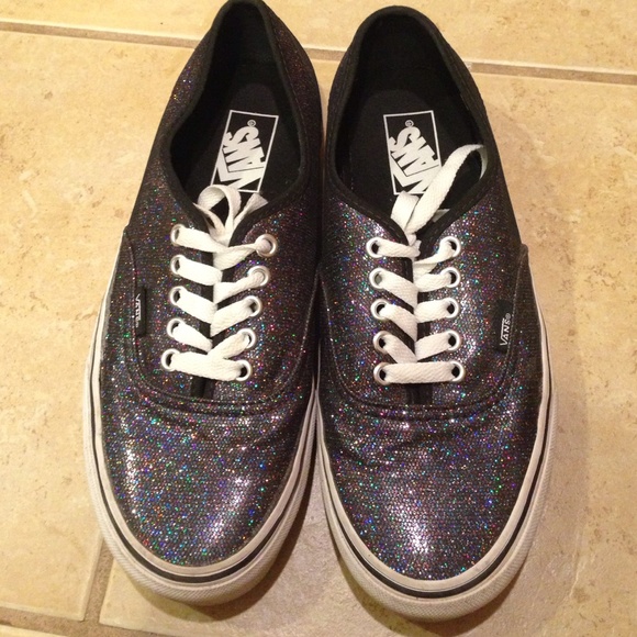 Multi Colored sparkle VANS size 9