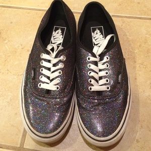 Multi Colored sparkle VANS size 9