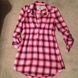 PINK flannel dress