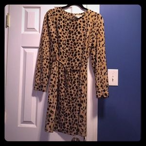 Merona Animal Print Dress w/ Buttoned Cuffs