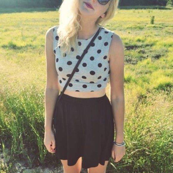 Polka Dot Crop Top