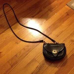 Dooney & Bourke black leather cross body purse.