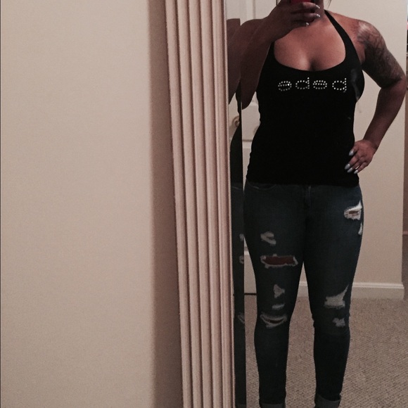 Black halter top