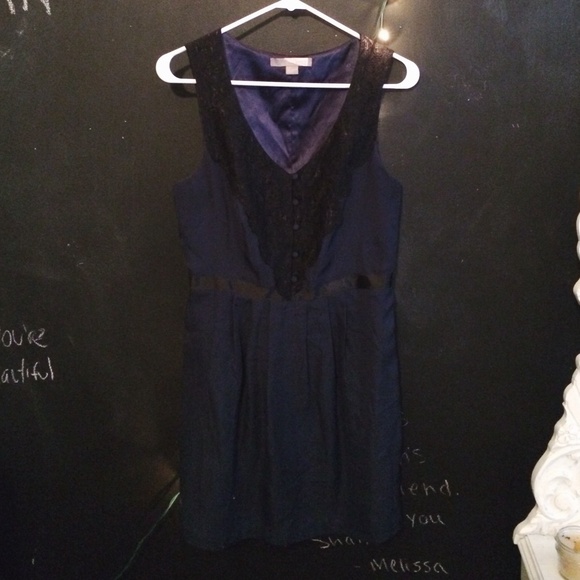 Blue and Black Dress