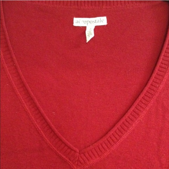 Pretty Aeropostale Red Long Small Sweater - Picture 2 of 3