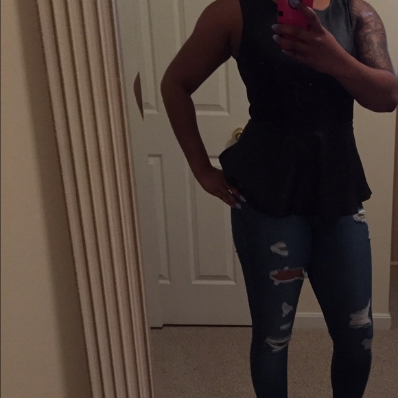 Black leather shirt