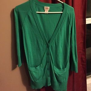 Cute turquoise long cardigan