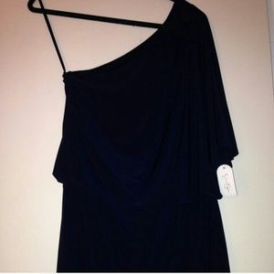 Jessica Simpson One Shoulder Navy Dress