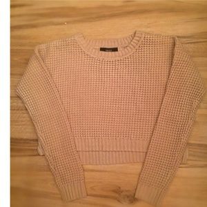 Beige Cropped Sweater