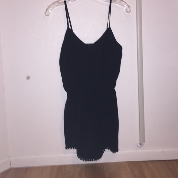 Black Pom Pom Romper