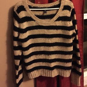 Tan and black striped sweater
