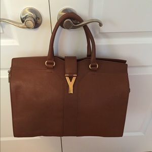 Authentic Large YSL Cabas Chic camel