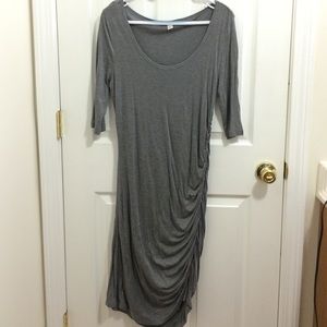Grey 3/4 sleeve jersey dress