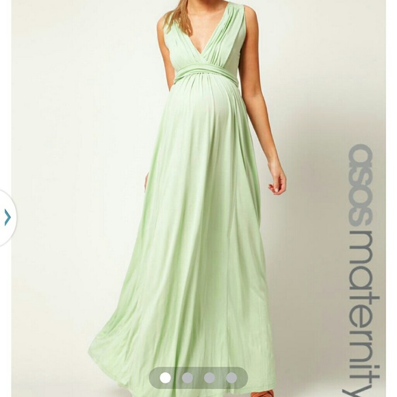 Mint green maternity dress size 4