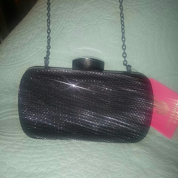 BLACK METAL MESH CROSSBODY / CLUTCH