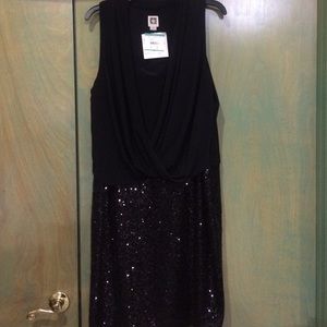 Ann Klein black evening dress