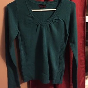 Turquoise v neck sweater