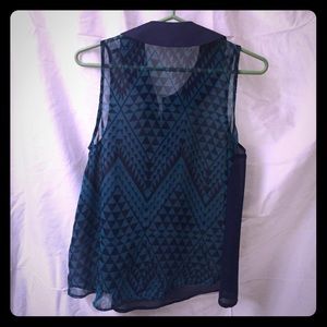 Sheer sleeveless top
