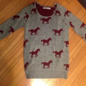 Horse Print Fashion Sweater