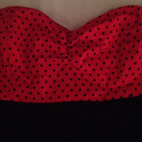 Torrid red/black polka dot tube dress nwt - Picture 2 of 2