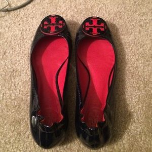 Navy and red Tory burch flats