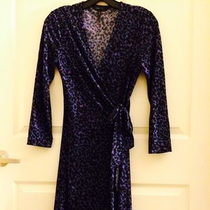 Bcbg Maxazria blue/purple wrap dress