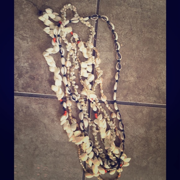 5 sea shell necklaces!